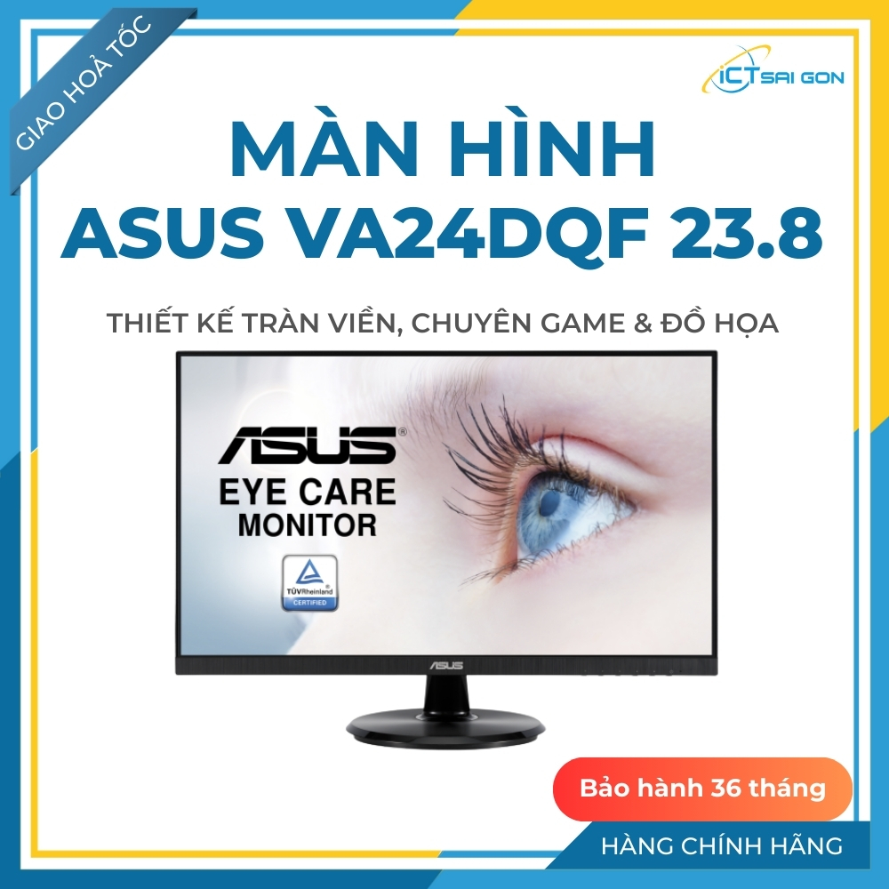 Màn hình ASUS VA24DQF 24 inch IPS 100Hz 1ms - Tràn Viền, Đa Năng cho Văn Phòng, Game & Đồ Họa