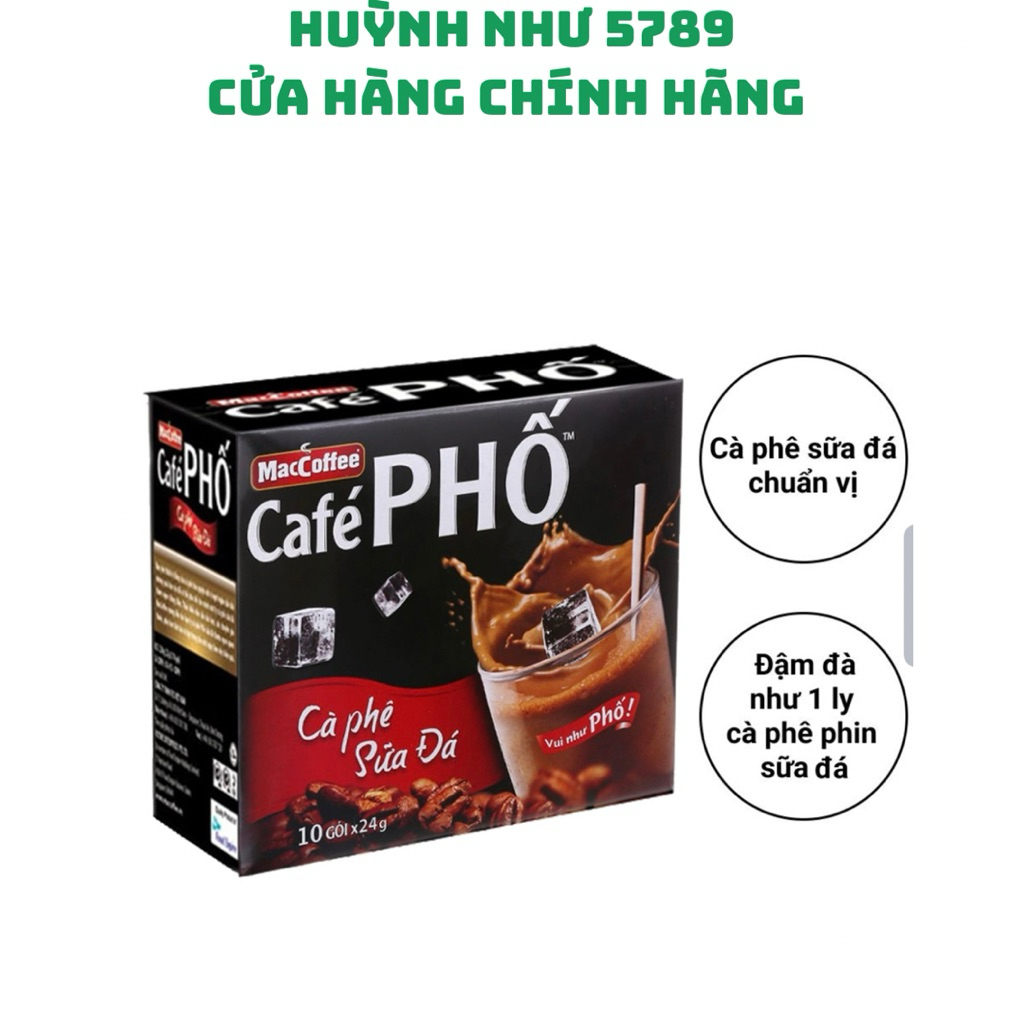 [CHÍNH HÃNG]Cà phê sữa đá macCoffee cafe phố 240g