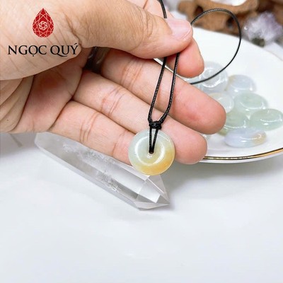 Dây chuyền cẩm thạch A - Dây chuyền đồng điếu phỉ thúy điểm hoàng phỉ type A - Ngoc Quý