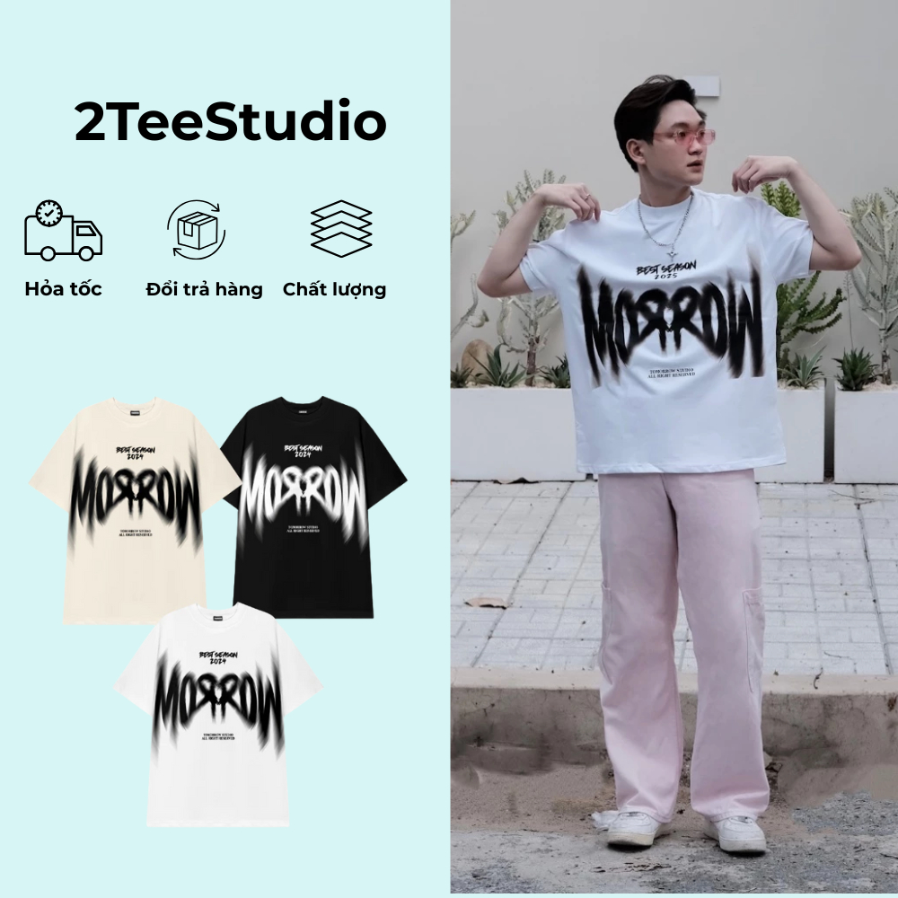 Áo Thun BOXY Unisex "MORROW" Prenium 100% cotton fullbox AB005 - Nabi Studio