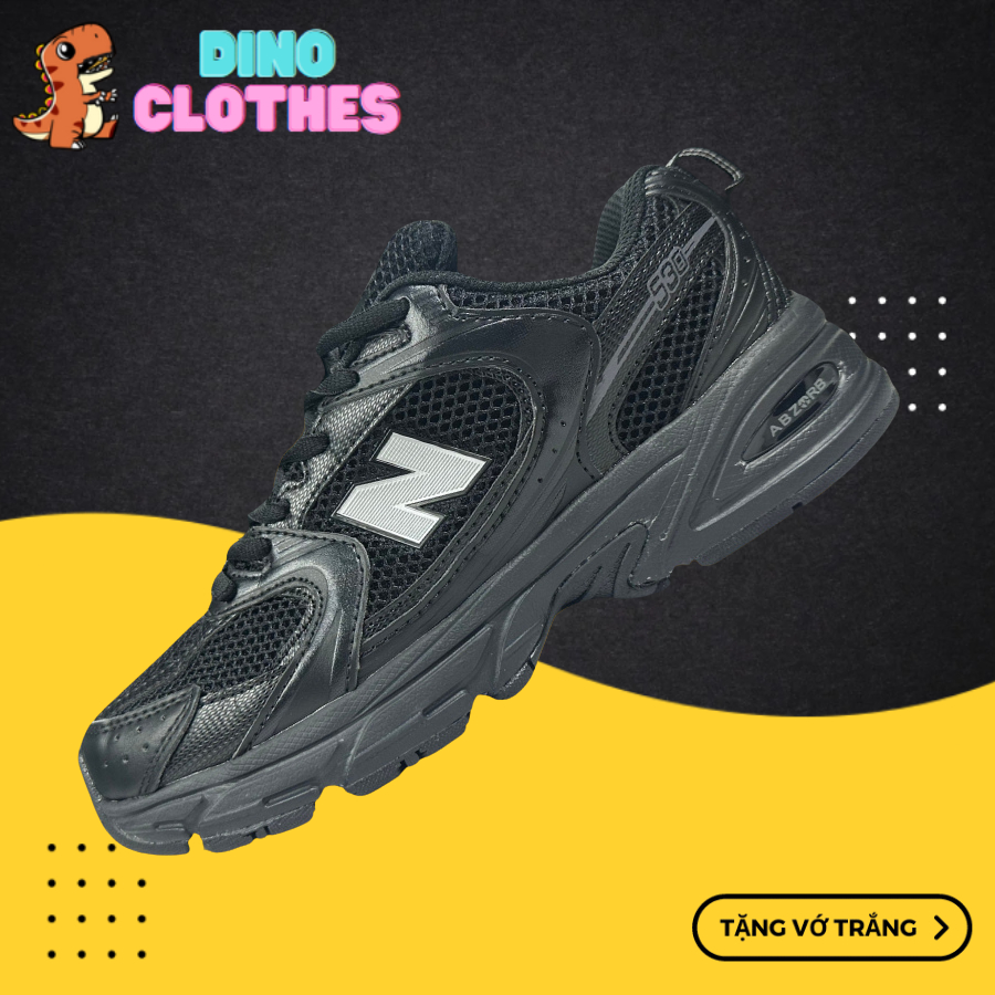 Giày Sneaker 𝓝𝓑 530 𝓐𝓵𝓵 𝓑𝓵𝓪𝓬𝓴 , 𝓝𝓑 530 Đ𝓮𝓷 𝓛𝓸𝓰𝓸 𝓣𝓻𝓪̆́𝓷𝓰 - DinoSneaker99