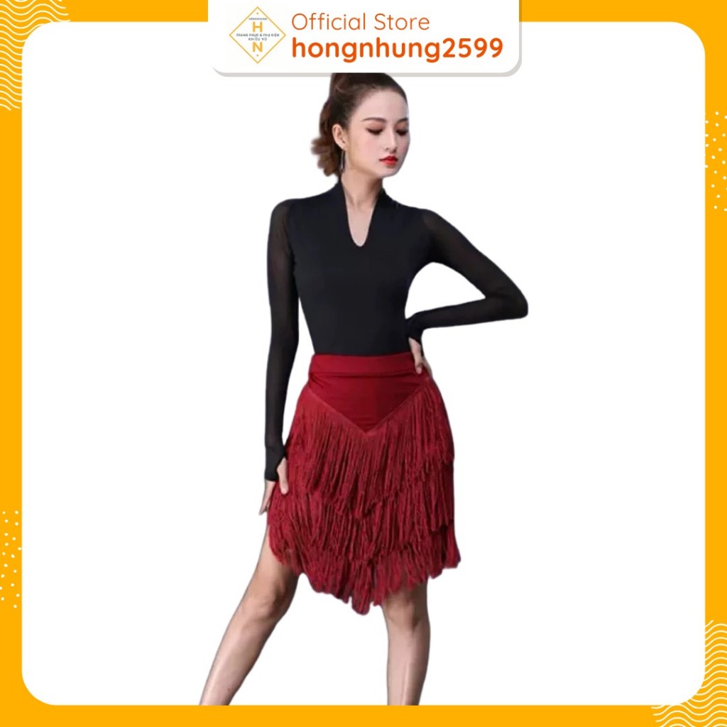 Chân váy tua rua khiêu vũ