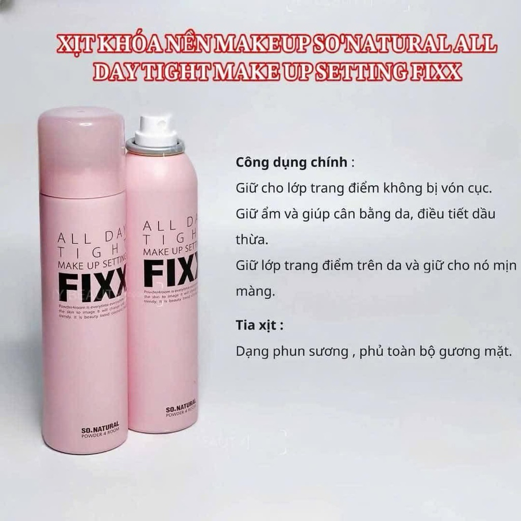 Khoá Nền Fixx So Natural All 120ml Unbox