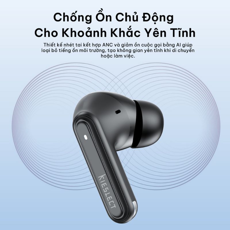 Tai Nghe Không Dây Kieslect Adjustable| Chống Ồn Chủ Động | Thời Gian Sử Dụng Tới 30H | BT 6.0 độ trễ thấp | Dich AI | BigBuy360 - bigbuy360.vn