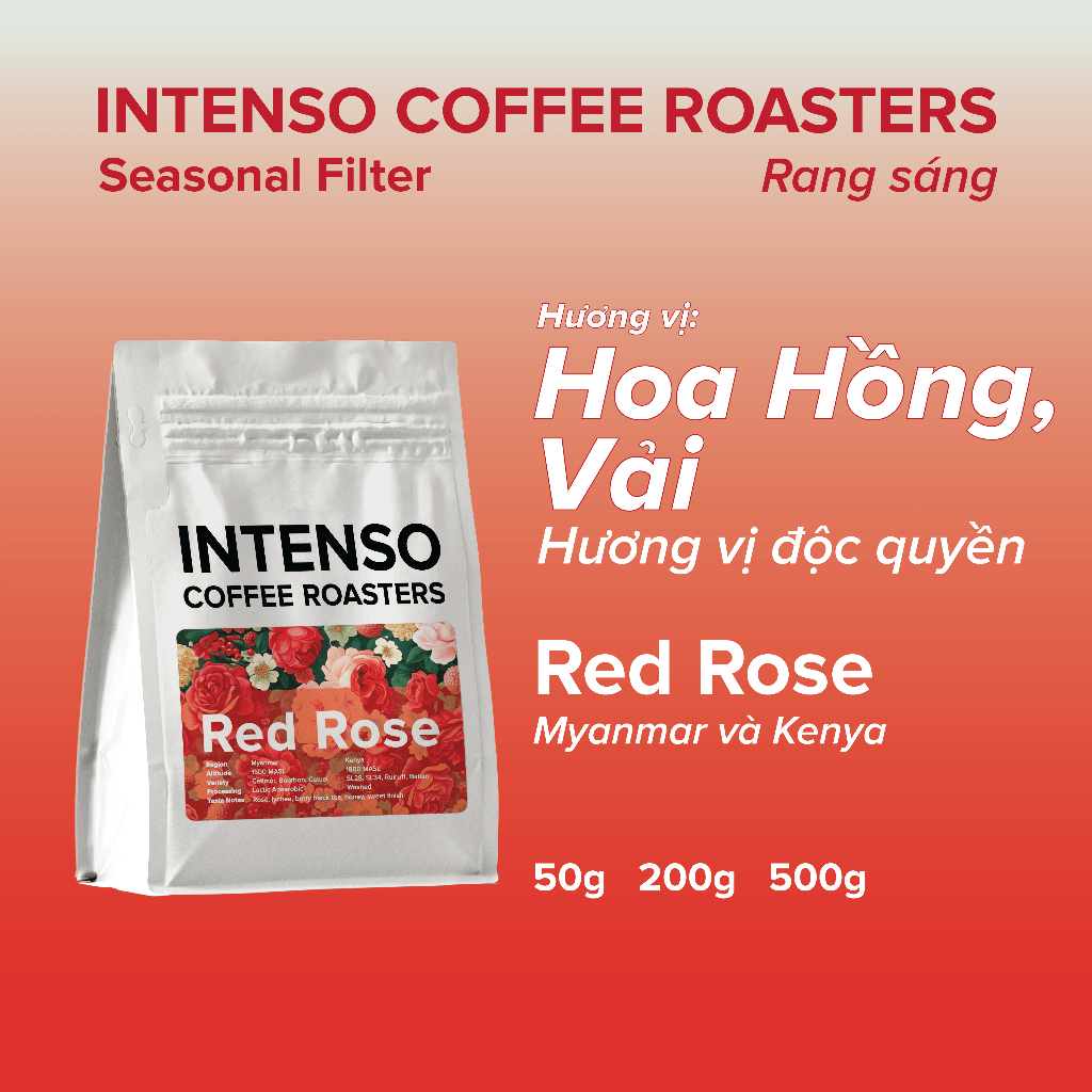 Black Duck - Red Rose - Cà Phê Rang Sáng Đặc Sản Myanmar blend Kenya -  - Intenso Coffee Roasters