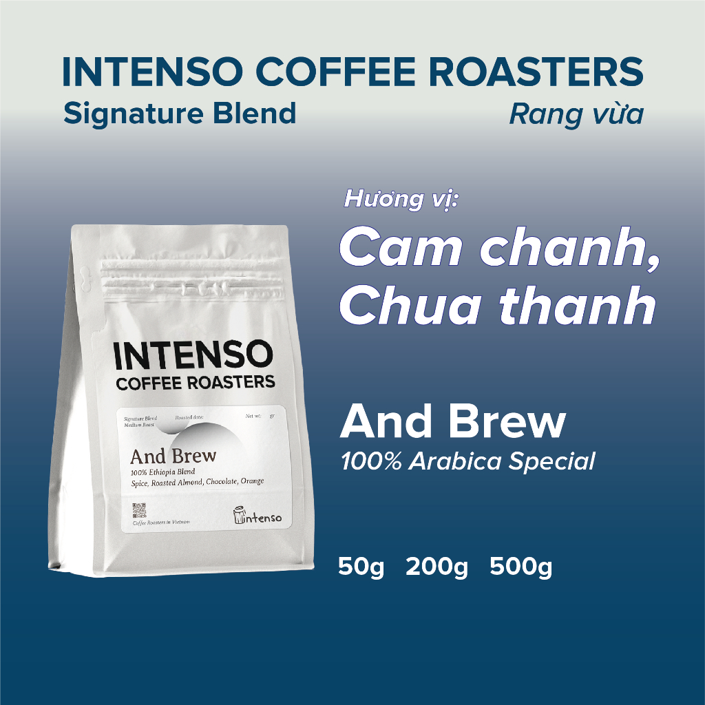 Cà Phê And Brew  100% Ethiopia  Medium Roast  -  Intenso Coffee Roasters