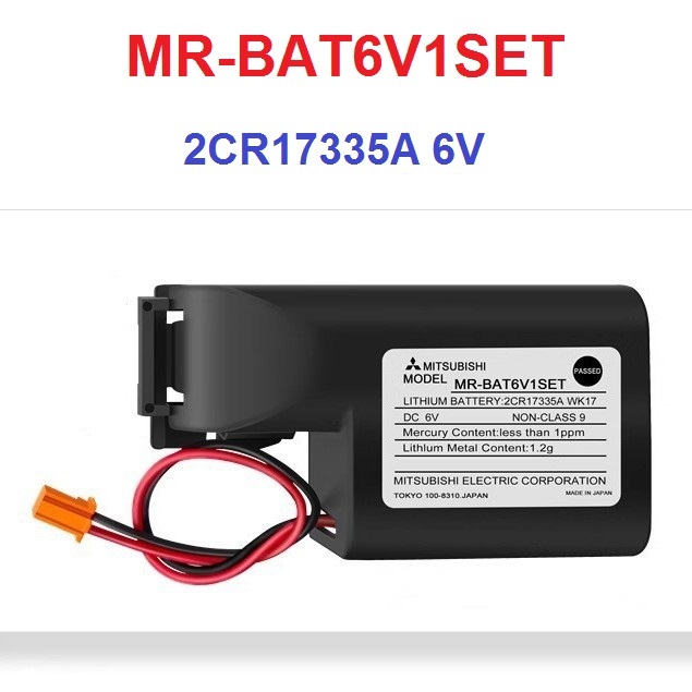 Pin nuôi nguồn Mitsubishi M80 MR-BAT6V1SET 2CR17335A 6V cho máy PLC CNC Servo MR-J4