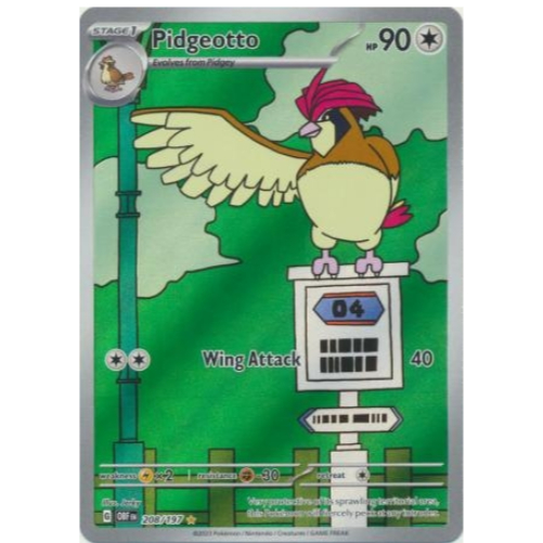 [Thẻ bài Pokemon TCG] Pidgeotto - 208/197 - Illustration Rare