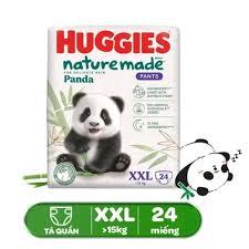   XẢ HÀNG  Tã Quần Huggies Nature made Panda XXL24 - Tã Quần Ban Đêm OVN  XXL26   Từ 14 Kg -22 Kg  - Thanh Ngân Store 