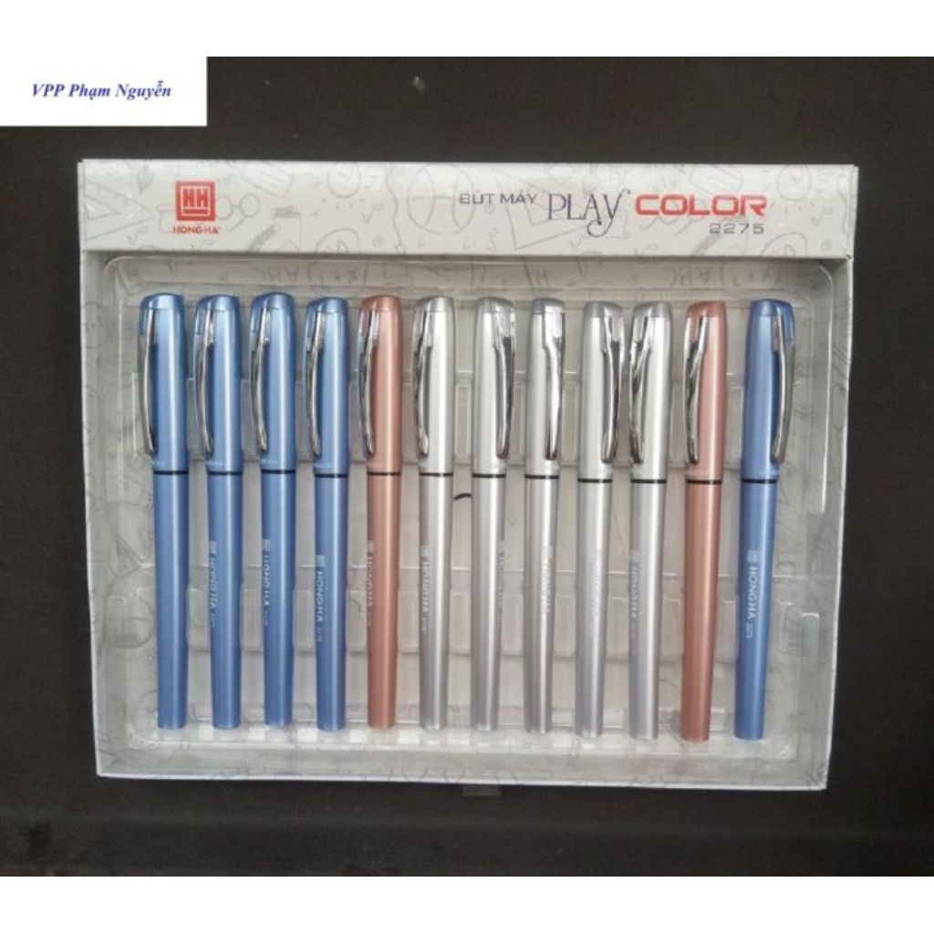 NGUYÊN HỘP 12 CHIẾC BÚT 2275 HỒNG HÀ