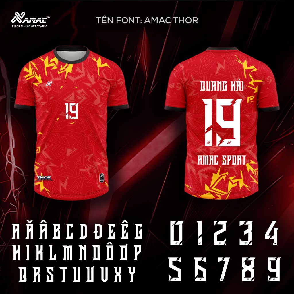 [Hỗ Trợ In Tên & Số] Bộ Quần Áo Đá Bóng AMAC THOR - Thoáng Mát, Thấm Hút Tốt | Thể thao AMAC