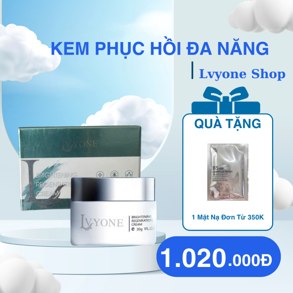 Kem Phục Hồi Trắng Da Đa Năng Lvyone 30g