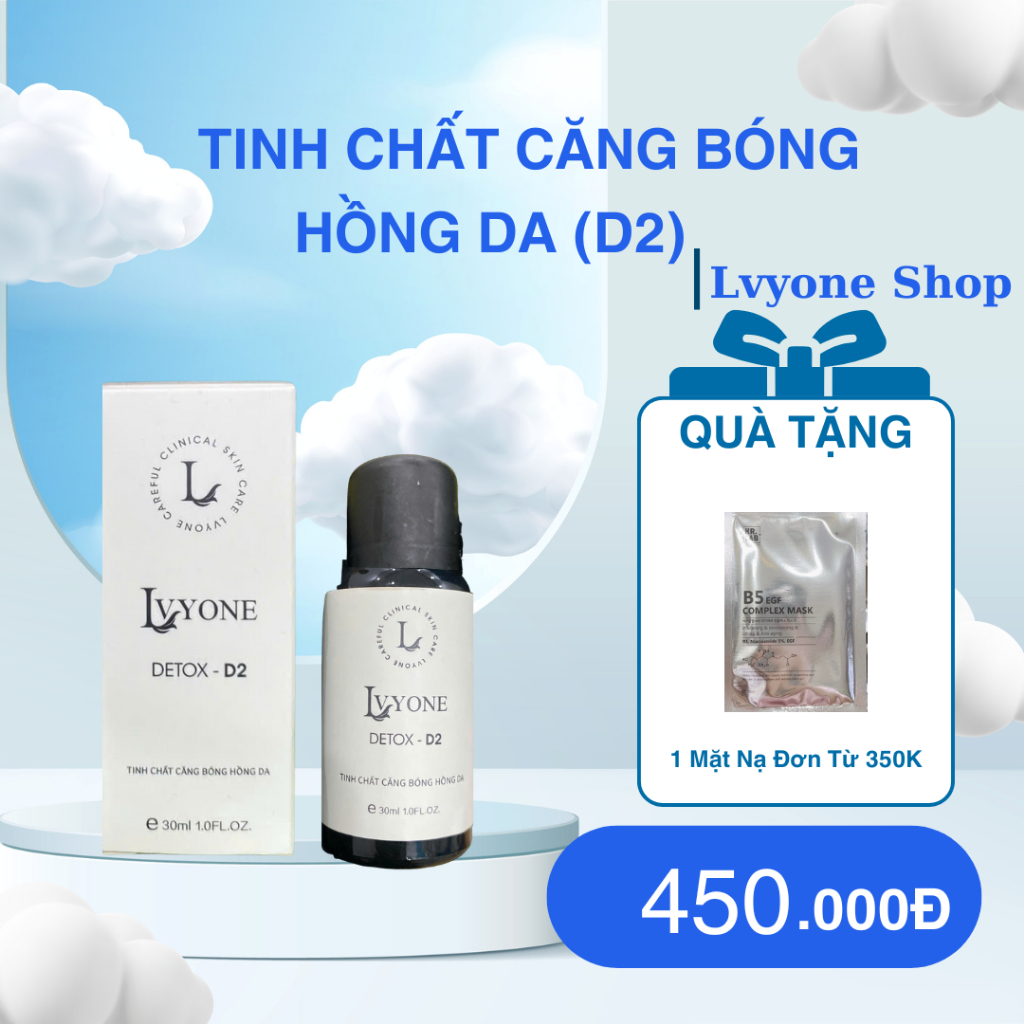 Tinh Chất Căng Bóng, Hồng Da(Detox D2) LVYONE 30ml