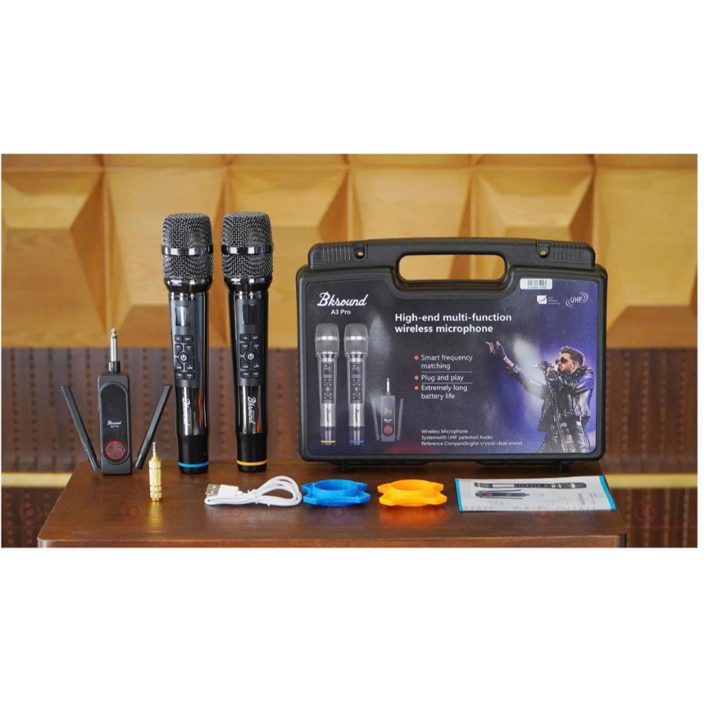 [HCM] Micro không dây Bksound A3 Pro 2025 (Kèm Echo, Tăng giảm âm lượng mic) - Công Ty Thiên Phúc