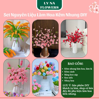  Set Nguyên Liệu Làm Hoa Kẽm Nhung Handmade – Hoa Mai Hoa Đào Hoa Sen Hoa Ly Hoa Tulip... Trang Trí Tết 2026 