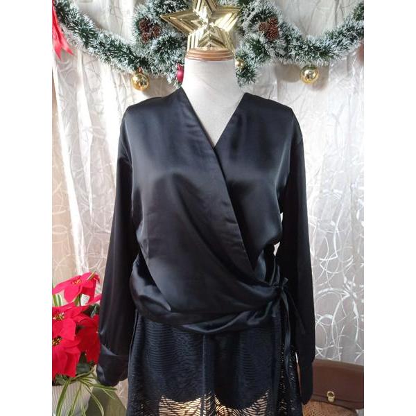 LUX FASHION thanh lý - Áo lụa đắp chéo tà bymo - SIZE M