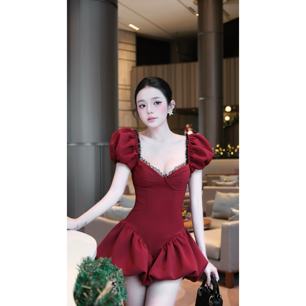 TADstore - Jessi Dress đầm xoè tay phồng