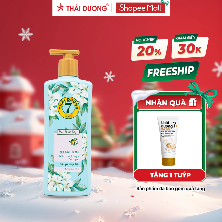 [KOL] Mua Dầu gội Thái Dương 7 GOLD Bưởi tây 500ml tặng 1 Tube Dầu gội Thái Dương 7 Plus 50g