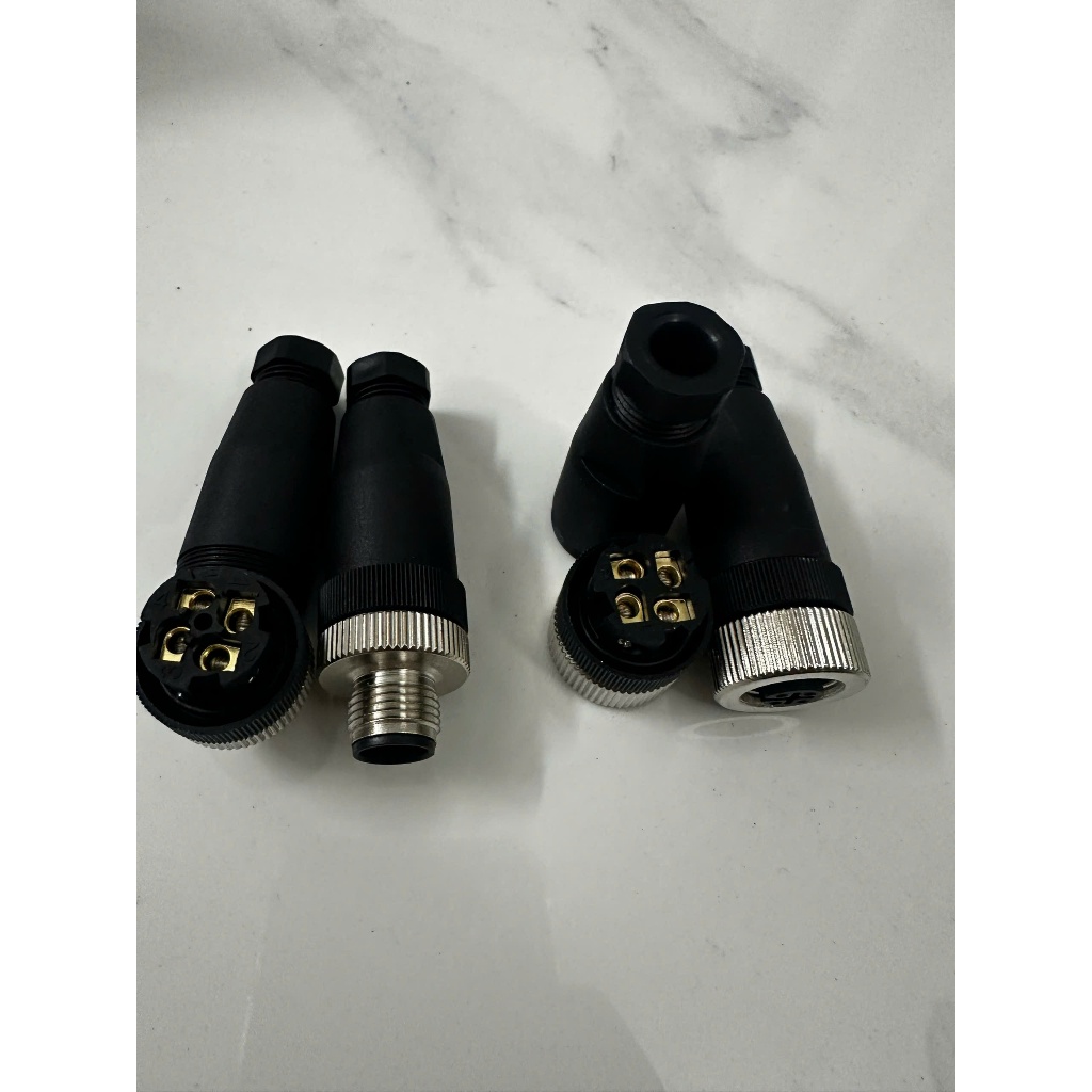 Connector M12 (Đực, Cái), dạng vặn vít