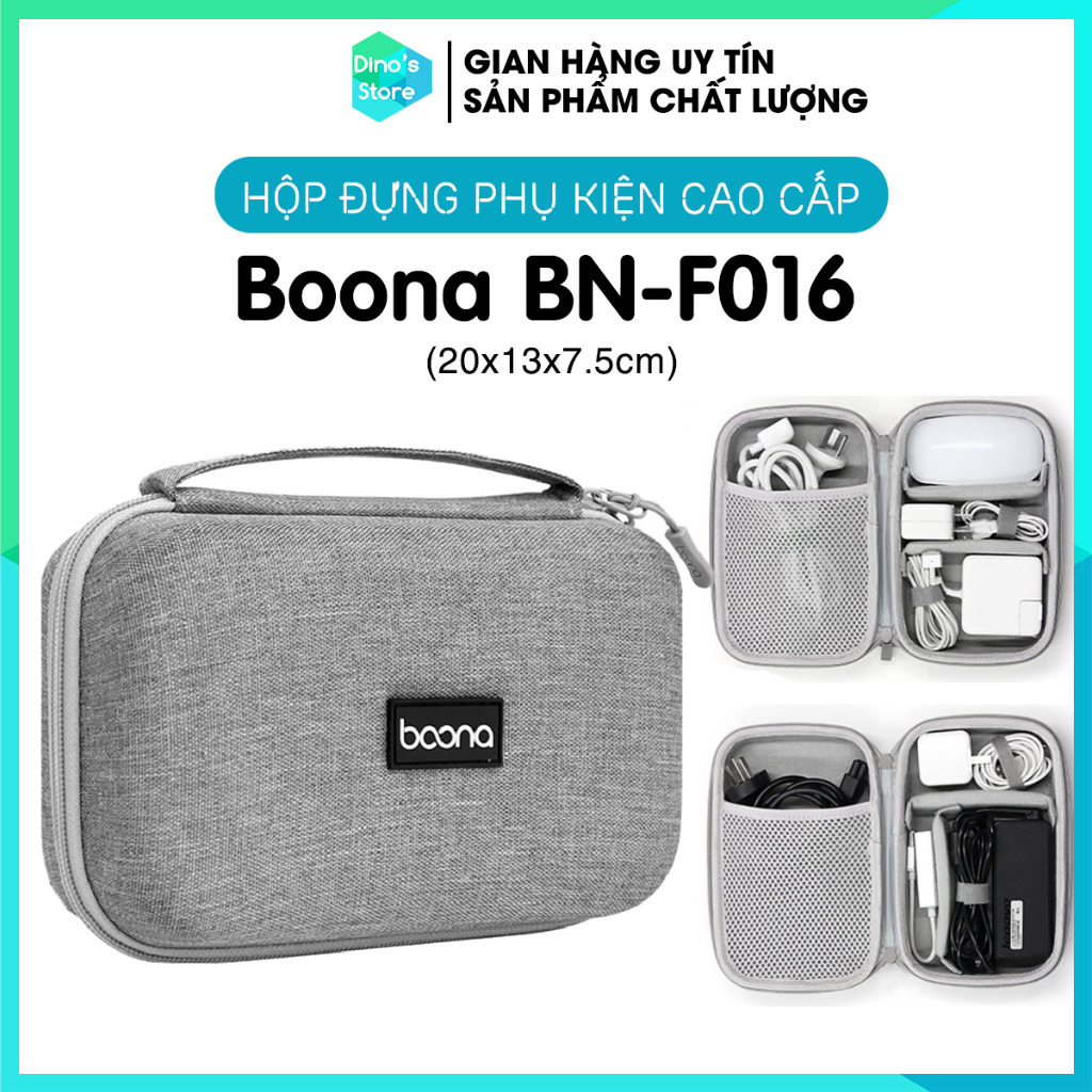 Hộp đựng phụ kiện công nghệ cáp sạc laptop điện thoại công nghệ form cứng size lớn Boona F015 F016 - F011 - F029