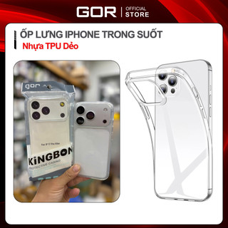  Ốp Lưng iPHONE TRONG SUỐT Dẻo TPU GOR KiNGBON cho Xsm 11 12 13 14 15 16 17 PRM 