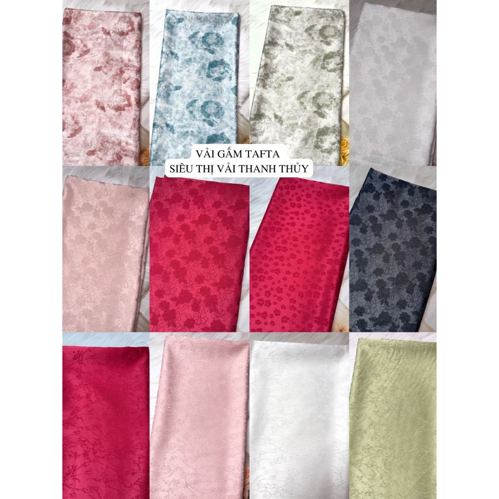 TỔNG HỢP VẢI GẤM TAFTA CAO CẤP – DỆT NỔI HOA VĂN – MAY ÁO DÀI, ĐẦM TIỆC THIẾT KẾ
