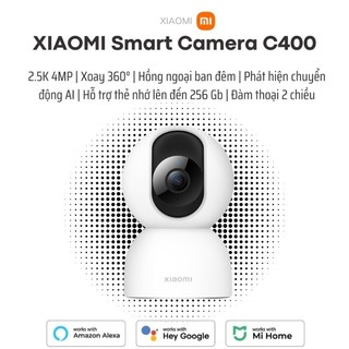 Camera Quan Sát Xiaomi C400 Smart Camera | 2.5K, Xoay 360, Phát Hiện Con Người | Bản Quốc Tế, BH 12 Tháng
