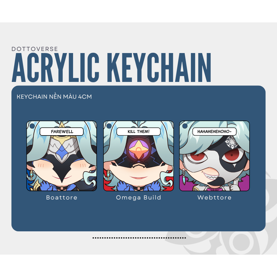 Genshin Impact - Keychain nền màu Dottore