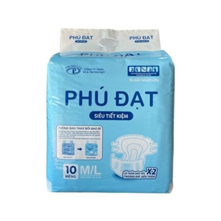 Tã dán người già PHÚ ĐẠT hàng trần túi 20 miếng,thấm hút kháng khuẩn chống hăm,size M/L/XL từ 38_98kg
