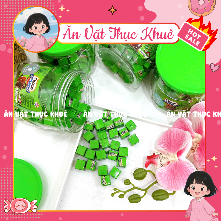 [HỘP 100 VIÊN] Kẹo sữa socola cube Doten, choco cube candy, thơm ngon hấp dẫn