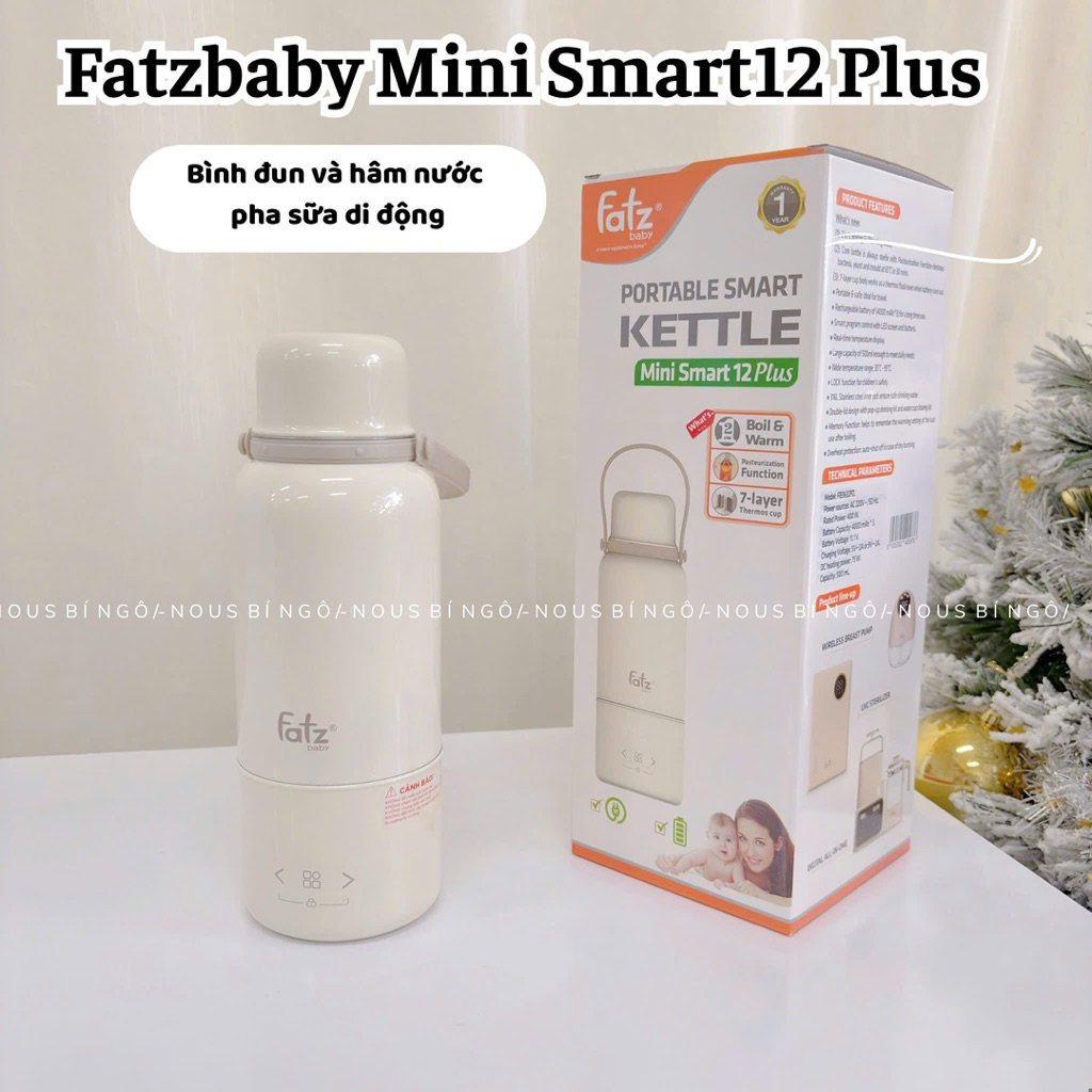 Bình đun và hâm nước pha sữa di động Mini Smart 12 Plus