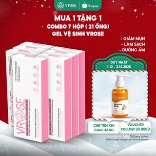  Đũa thần phụ khoa VROSE - Inner Gel hỗ trợ giảm viêm ngứa cân bằng PH lành tính - Combo 7 hộp  21 ống  