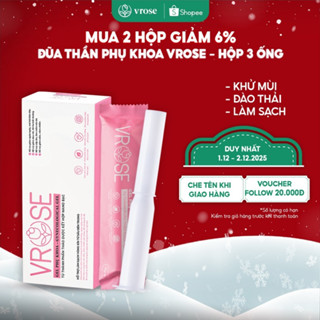   Chính hãng  Đũa thần phụ khoa VROSE - Inner Gel hỗ trợ giảm viêm ngứa cân bằng PH lành tính - Hộp 3 ống 