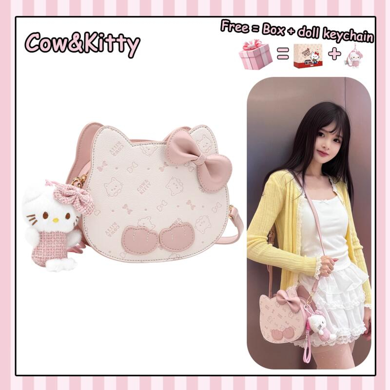 Cow&Kitty Túi đeo chéo Túi mèo kitty đeo vai siêu xinh size 20cm
