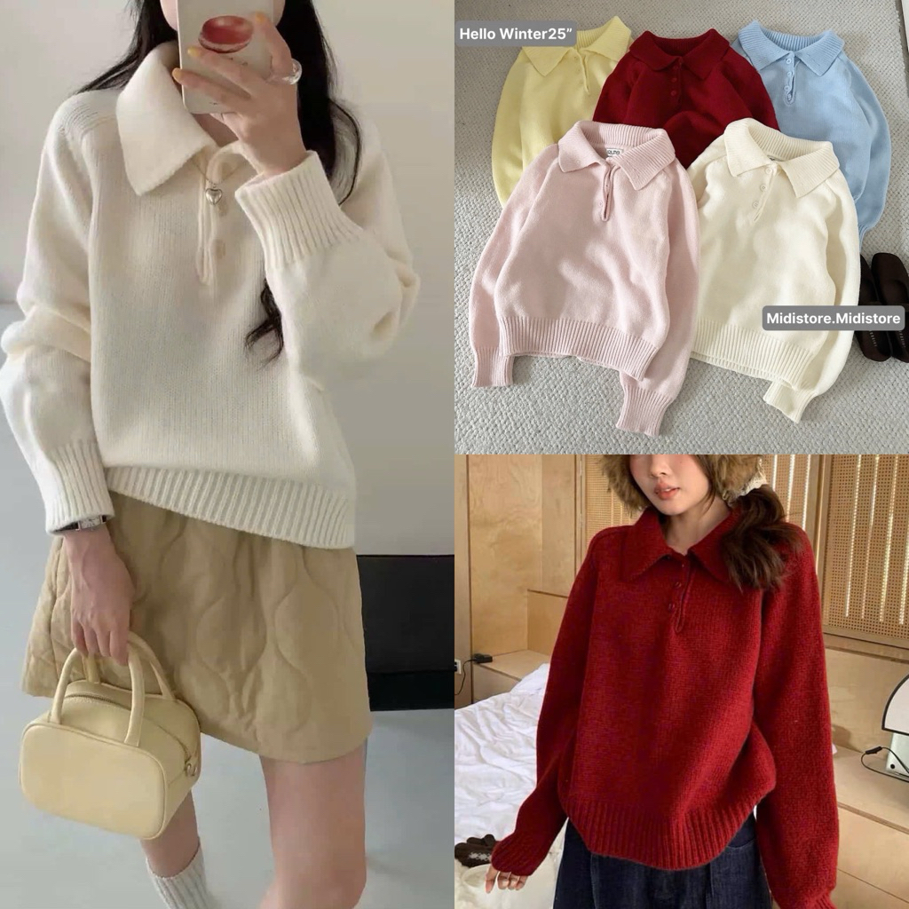 Áo Polo len dày 3 cúc Erume (2270) - MIDISTORE