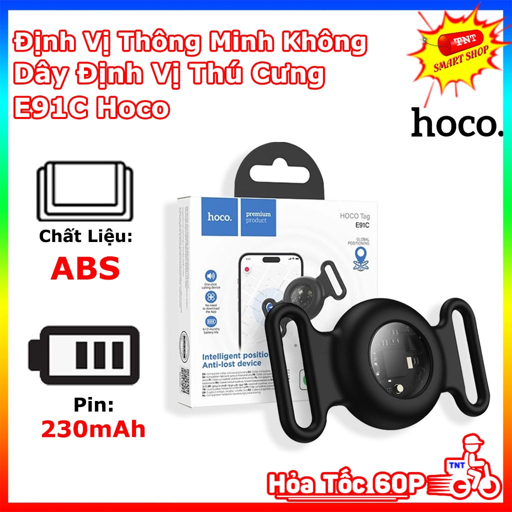 Định Vị Chính Hãng Định Vị Thú Cưng E91C HOCO  -  Định Vị Thông Minh Không Dây Định Vị Thú Cưng E91C
