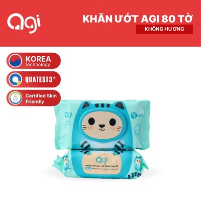 Khăn giấy ướt Agi không hương 80 tờ (BAO BÌ MỚI)