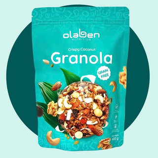  ❇️ CHÍNH HÃNG  Granola Dừa Giòn Không Yến Mạch - Olaben Nutrition 400Gram 