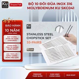  Bộ 10 đôi đũa inox 316 chống nóng gắp không trượt KUCHEN KU SKC041 | Bảo hành chính hãng 10 năm 