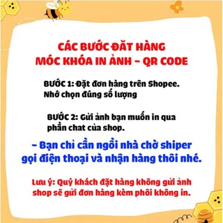 Móc khóa in ảnh theo yêu cầu, móc khóa mica in 2 mặt làm quà tặng gia đình, người thân