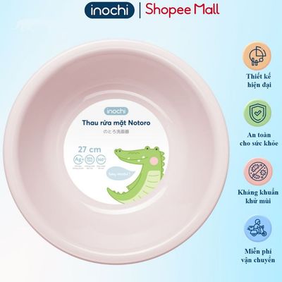 Thau rửa mặt cho em bé sơ sinh size nhỏ, cao cấp Inochi Notoro Nhật Bản cho phòng tắm, không BPA.