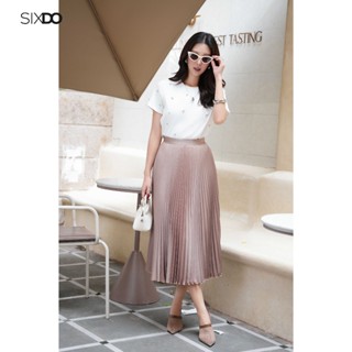  Chân váy lụa xếp ly 3 màu SIXDO  Silk Flared Skirt  