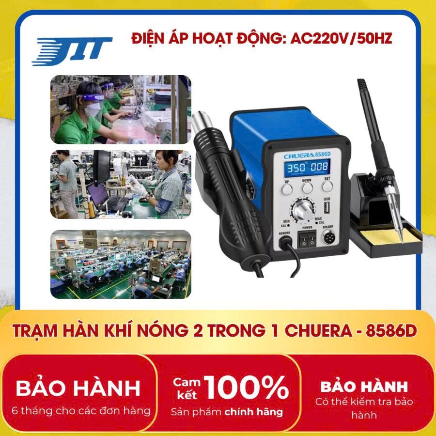 Máy Hàn CHUERA 8586D – Máy Khò & Hàn Thiếc 2 Trong 1