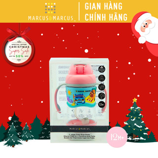 Bình uống nước có ống hút cho bé Tritan 2-Stage Marcus & Marcus, từ 12 tháng - Hồng