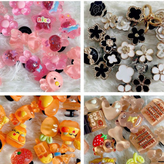 Charm Gắn Dép Túi Ngẫu Nhiên Có Chân Đế, Charm cute, Charm Hình Động Vật Hoa, Nơ, Ngọc Xinh Xắn