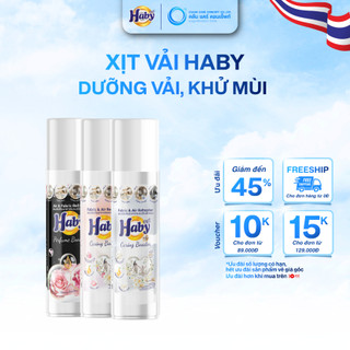 Chai Xịt Vải & Khử Mùi 250ml HABY – Hương Thơm Tươi Mát, Lưu Hương Lâu, Khử Mùi Cực Hiệu Quả