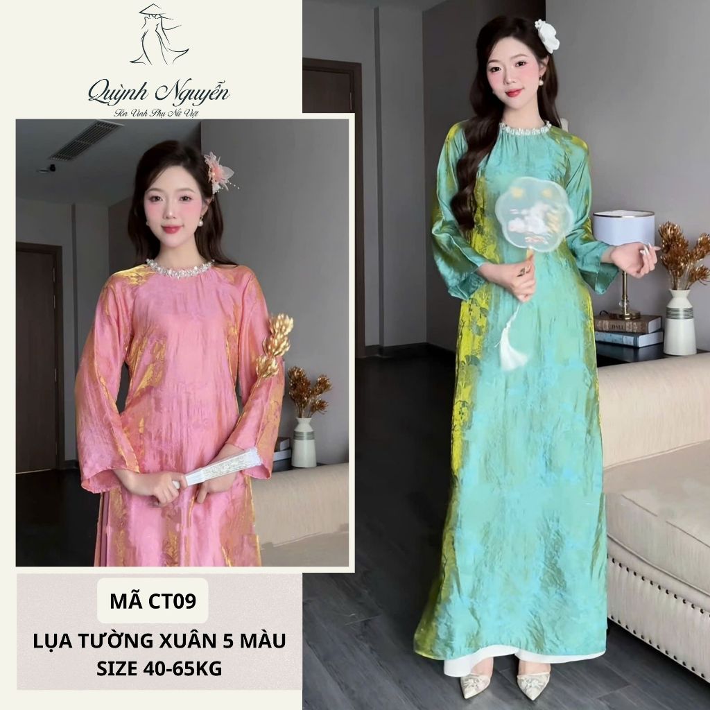 Áo dài cách tân, áo dài TƯỜNG XUÂN nhiều màu trẻ trung áo dài tết hotrend 2026 mặc đi lễ đi chơi MÃ CT09