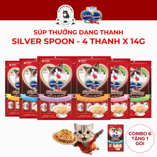Súp Thưởng Cho Mèo Silver Spoon (14g/thanh) - 6 Vị Thơm Ngon
