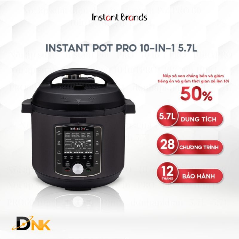 Nồi áp suất đa năng Instant Pot Pro 10 in 1 [nhập khẩu Đức]