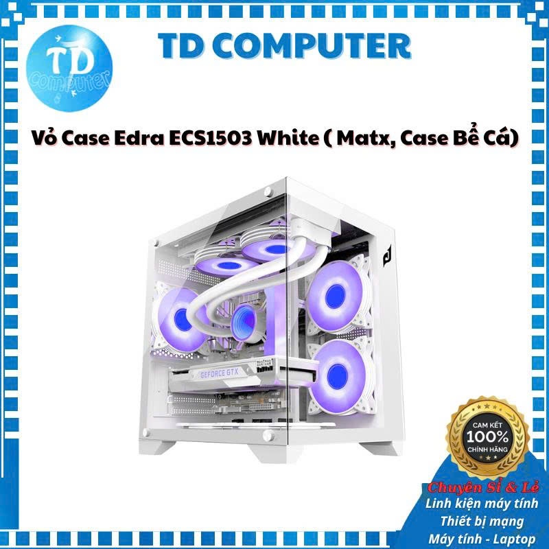 Vỏ Case Edra ECS1503 White ( Matx, Case Bể Cá) - Chính hãng phân phối